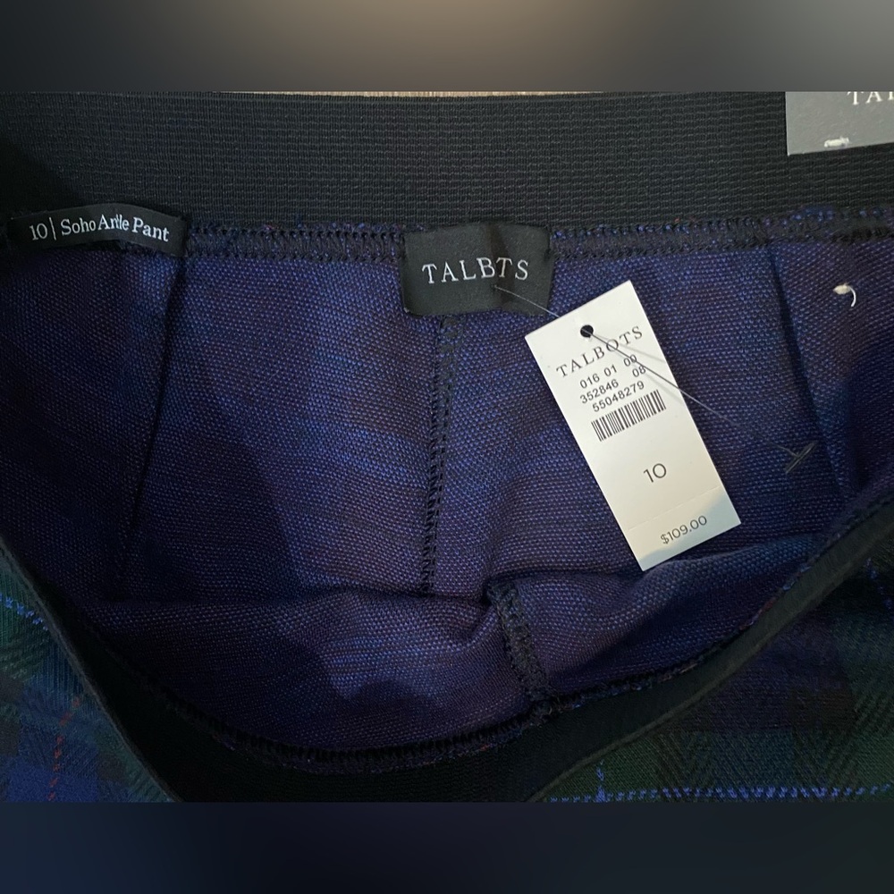 NWT Talbots SOHO Ankle Pants -Tartan Size 10 - Picture 4 of 7